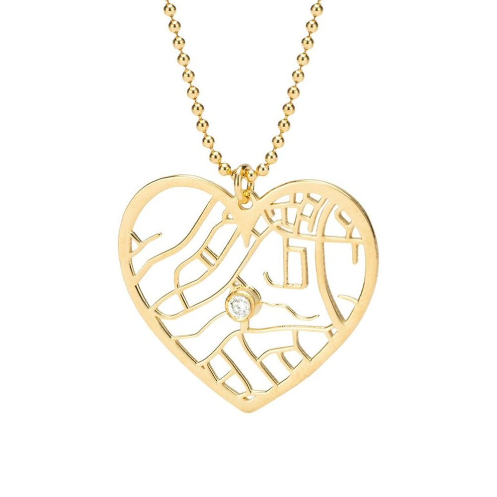 Custom Map Necklace
