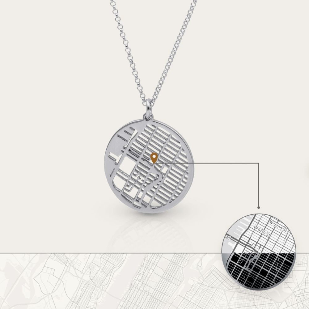 Custom Map Necklace