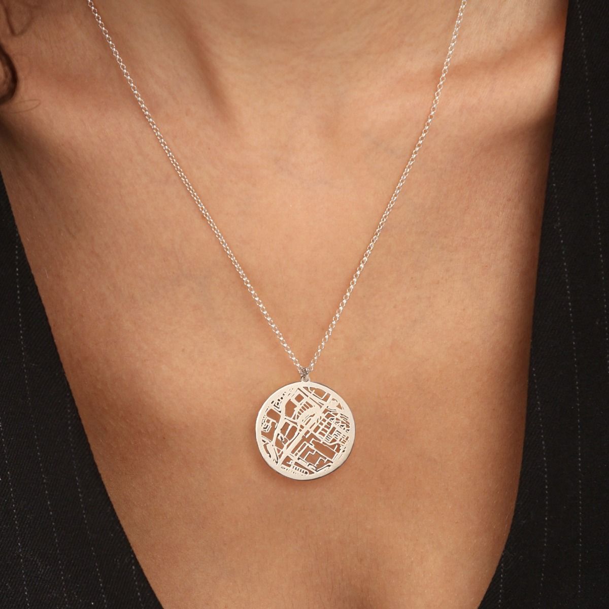 Custom Map Necklace