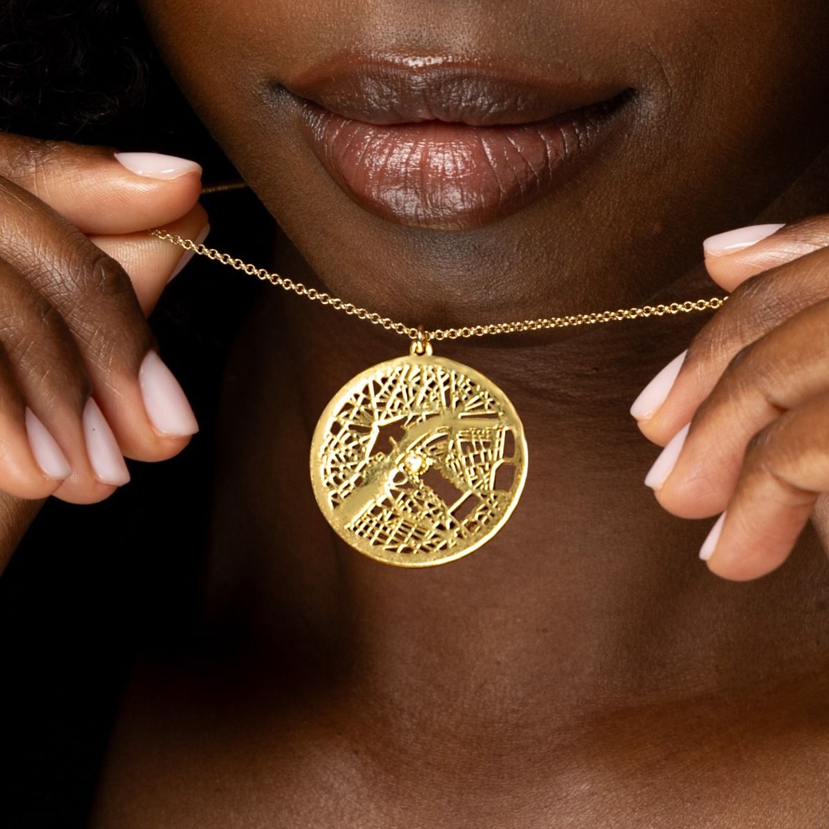 Custom Map Necklace