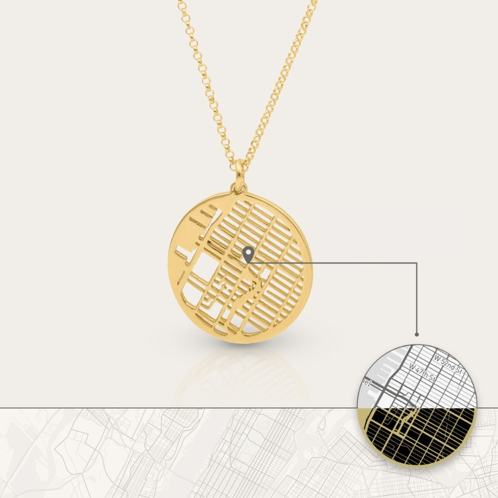 Custom Map Necklace