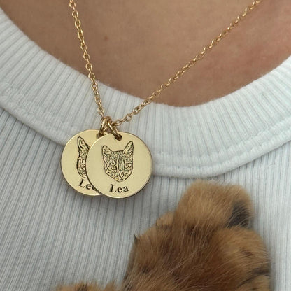 Custom Pet Face Necklace