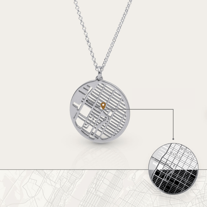 Custom Map Necklace